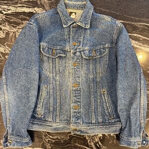 Vintage Lee Denim Jacket Mens Medium Blue Riders Trucker Workwear MiUSA USA 101J